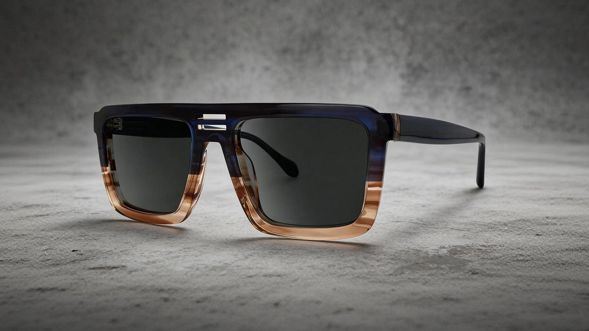 Yamilex Square Two-Tone Sunglasses