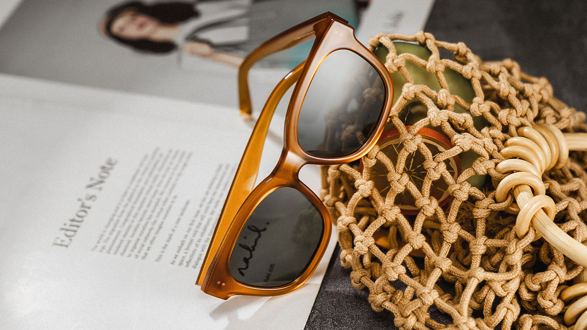 Azul Square Beige Polarized Sunglasses