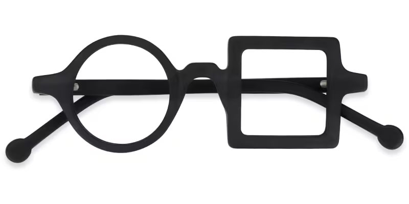 Paola Asymmetric Black Frame Eyeglasses