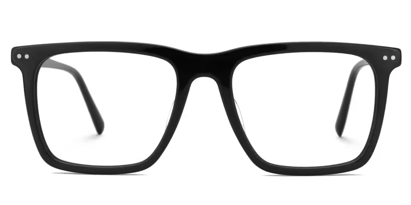 Frantz Thin Black Square Glasses 