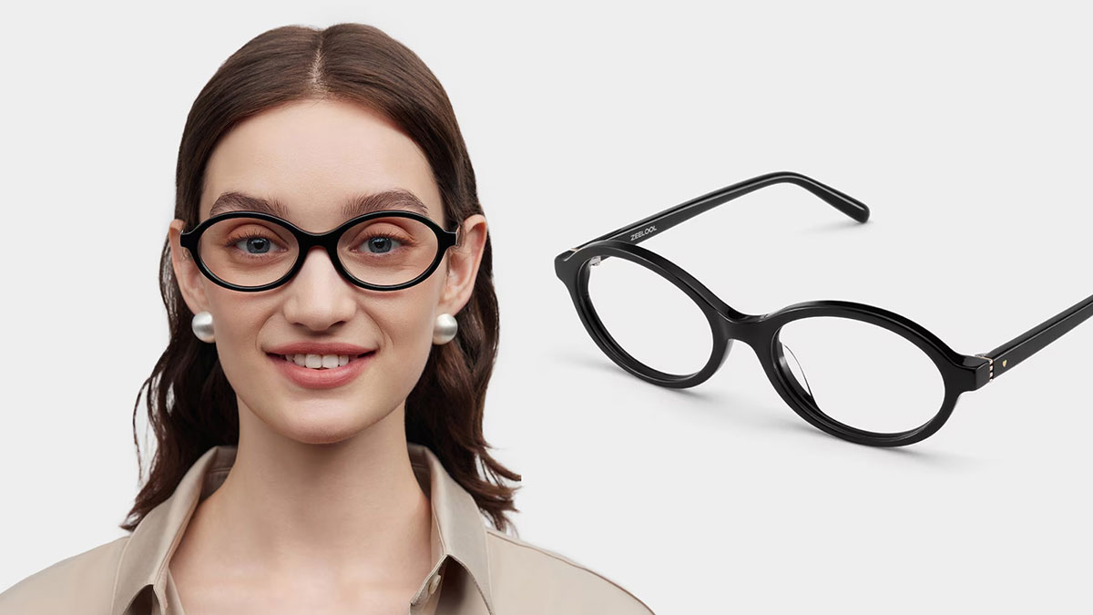 Everly Oval Black Glasses