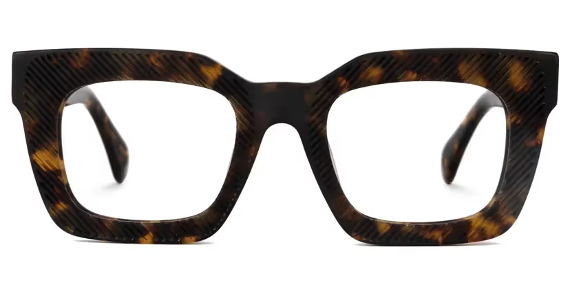 Keisa Square Tortoise Bold Eyeglasses