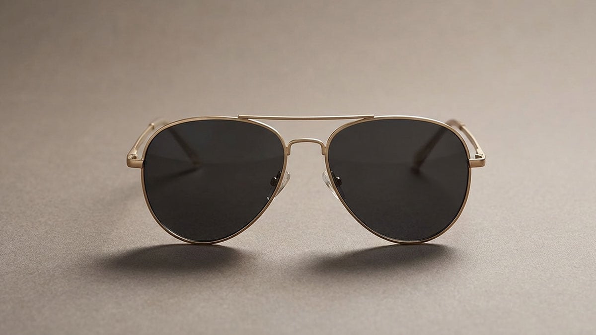 Paige Aviator Blue-Gold Sunglasses