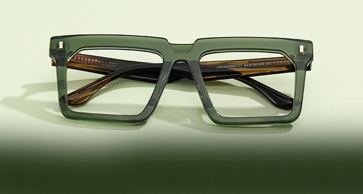 Green Frames Glasses, Shiny Green Prescription Eyeglasses