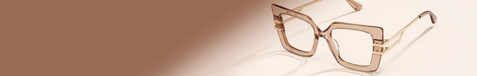 champagne frame glasses