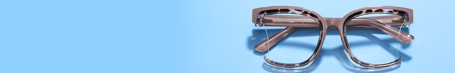 semi-rimless frame glasses