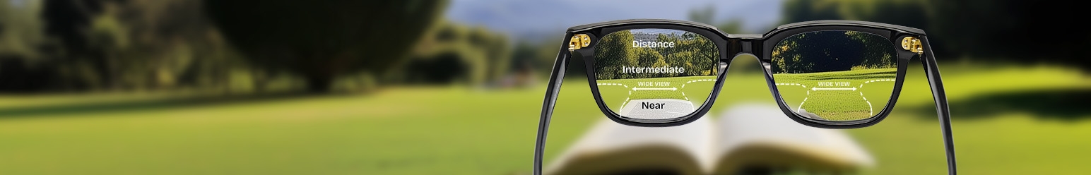 glasses with progressive lenses