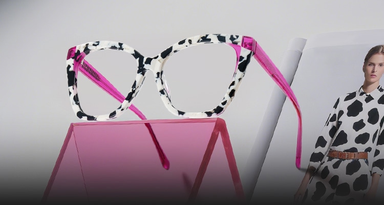 June 2025 New Arrivals Glasses - Cow Print Meets BarbieCore