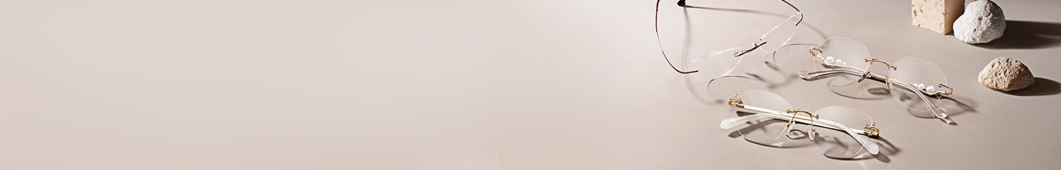 rimless glasses