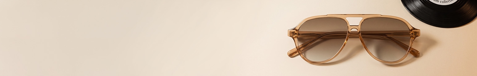 beige frame sunglasses