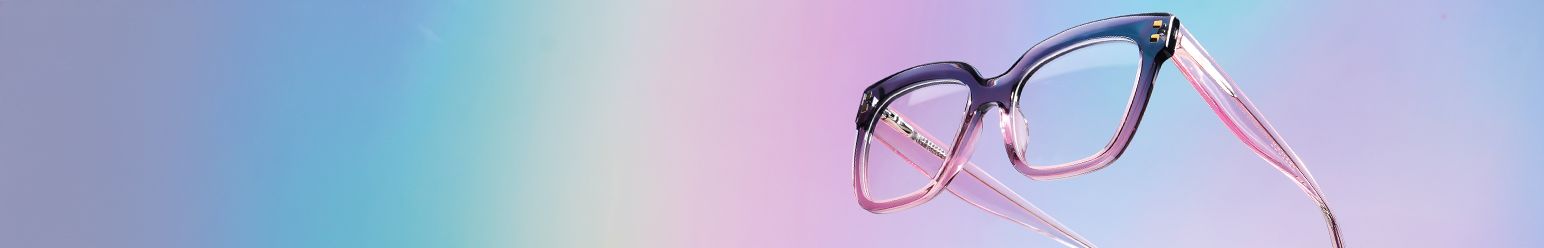 thick-framed eyeglasses