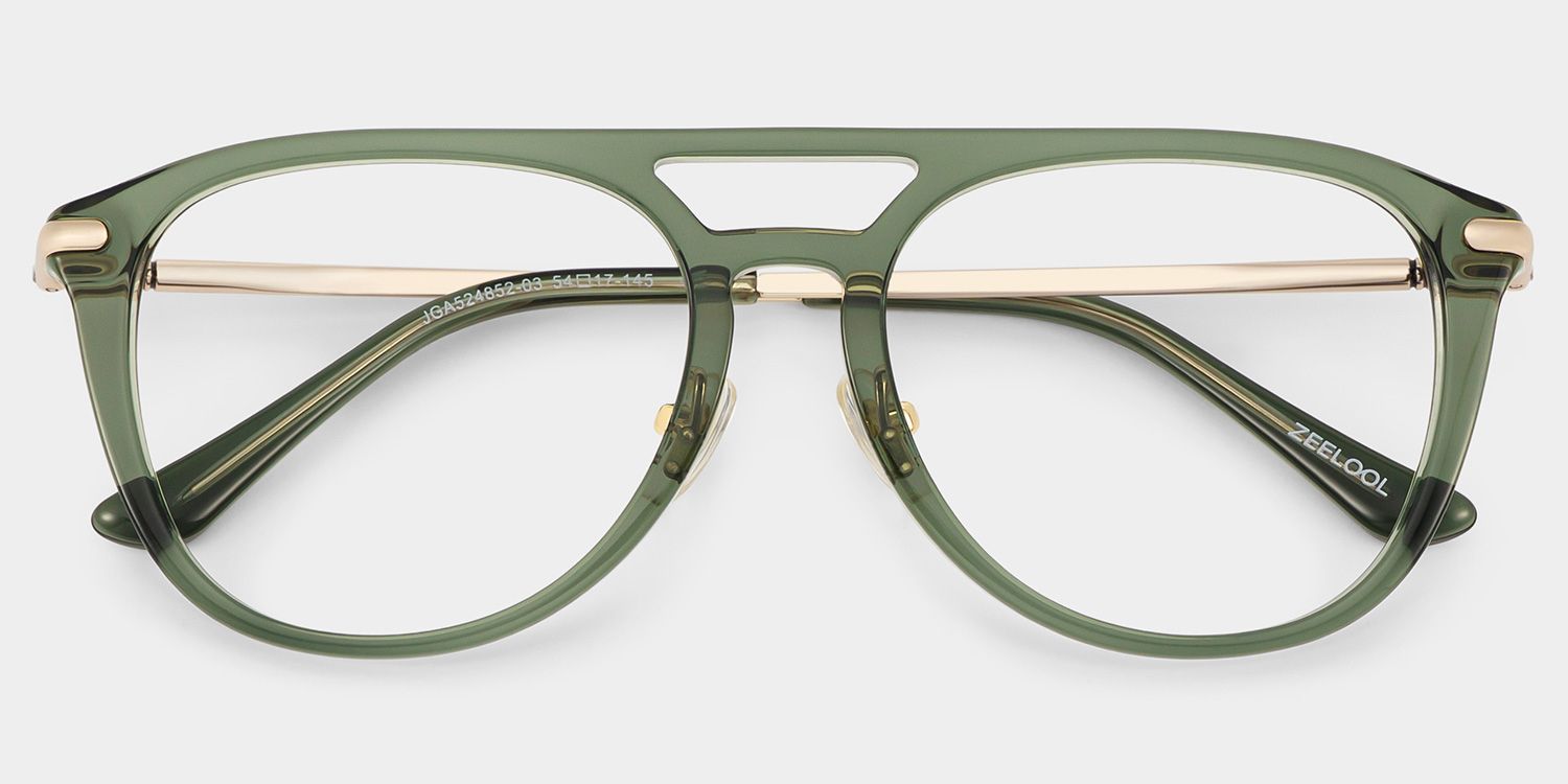 Isabelle Green Aviator Glasses | Nostalgic Campus Tone2