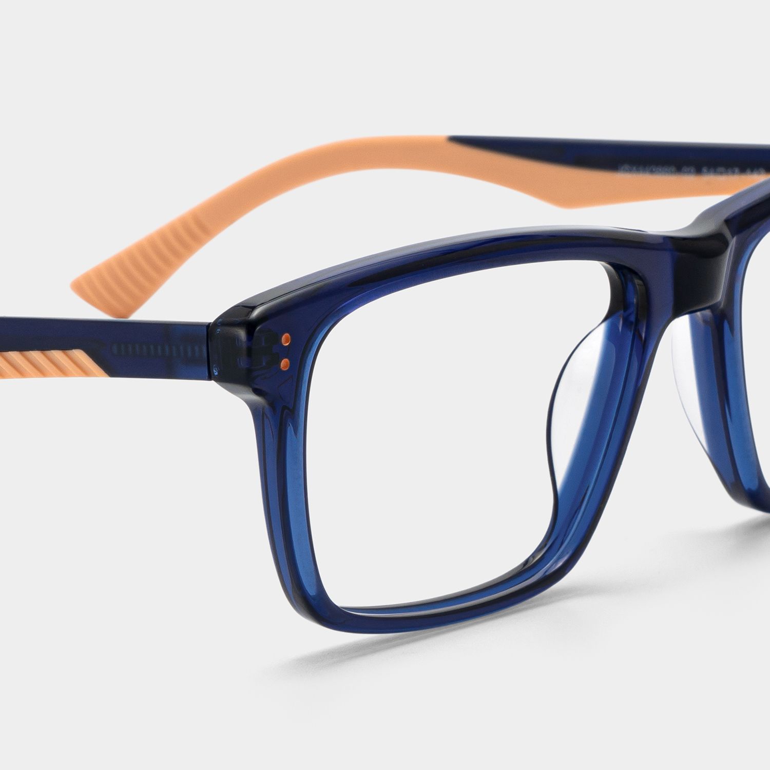 Bastian Blue Rectangle Mixed Frame Glasses for Men | ZEELOOL5