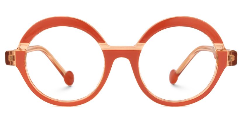 Shermier Round Orange Glasses