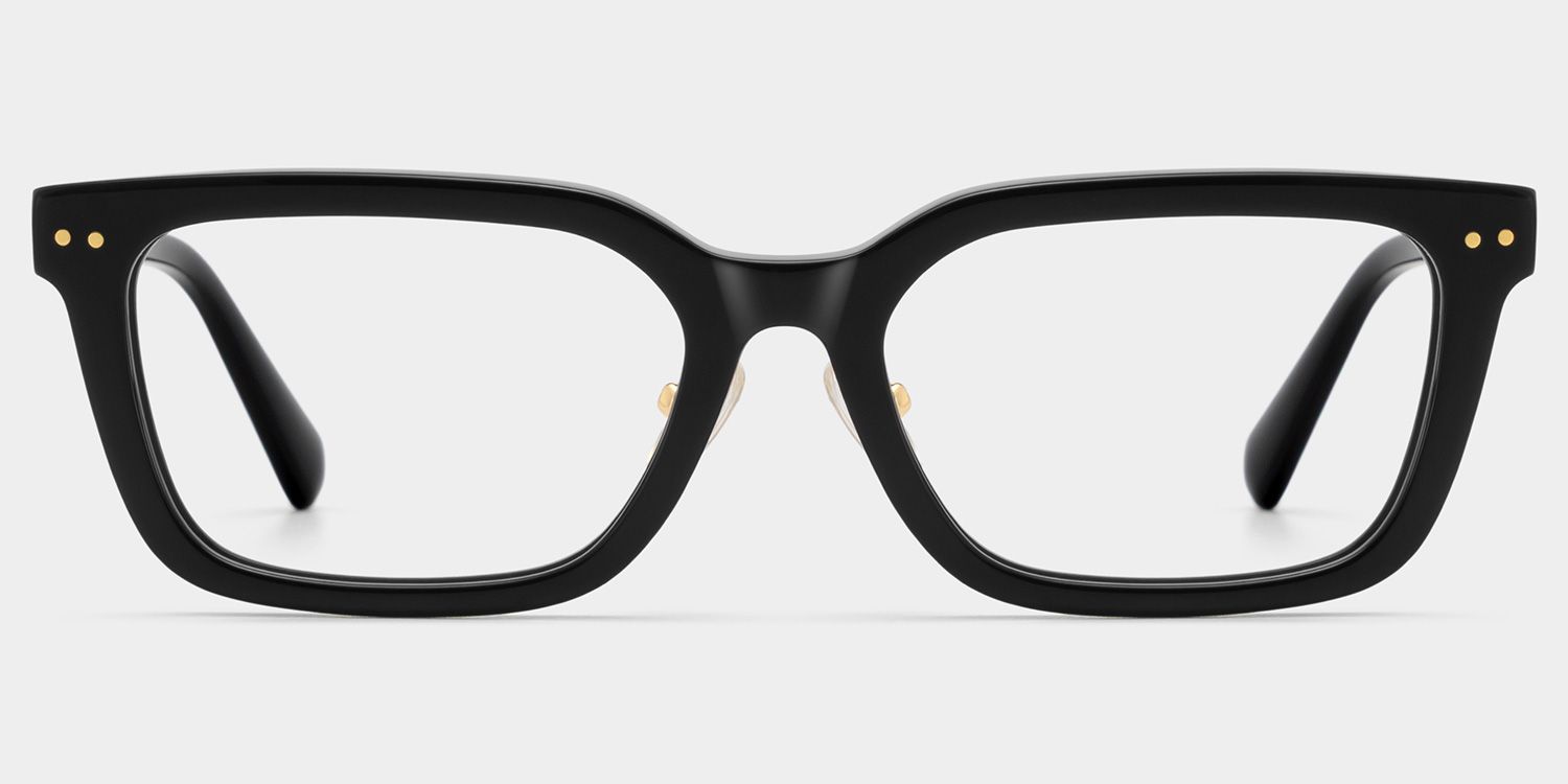 Remy Black Rectangle Glasses | Screen‑Ready Athleisure