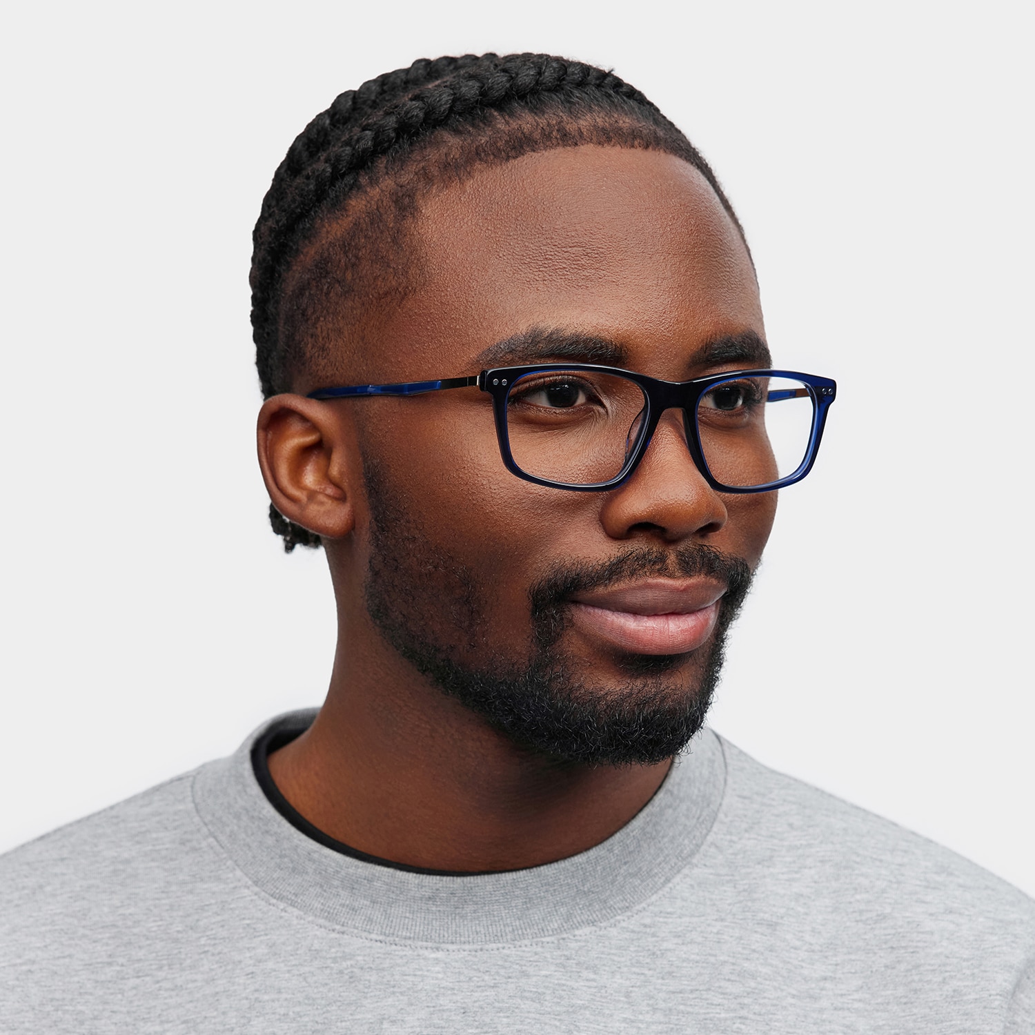 Cozy Rectangle Blue Glasses1