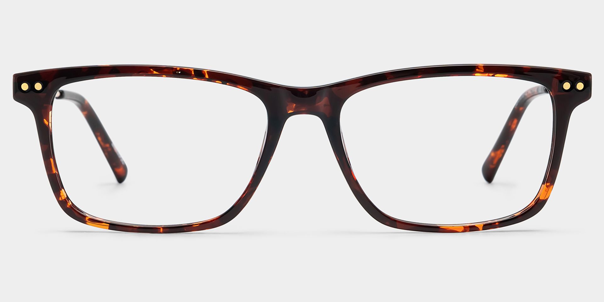 Eleanor Rectangle Brown Glasses with Wide Frame | ZEELOOL1