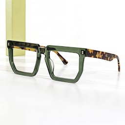 Daniela Rectangle Green Glasses0