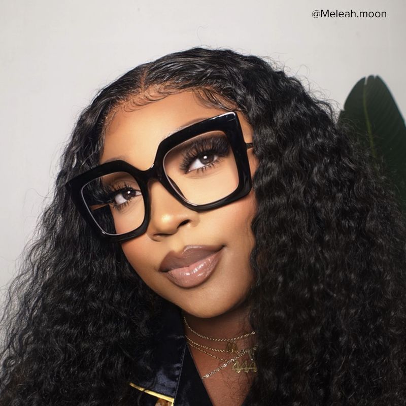 Qatar Square Black Eyeglasses and Wide Frames5