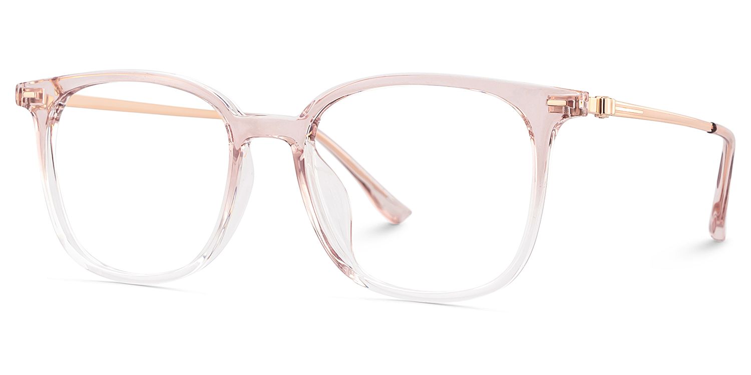 Cora Square Pink Frame Eyeglasses for Woman| ZEELOOL3