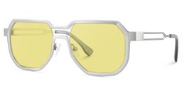 Hype Geometric Silver Sunglasses2