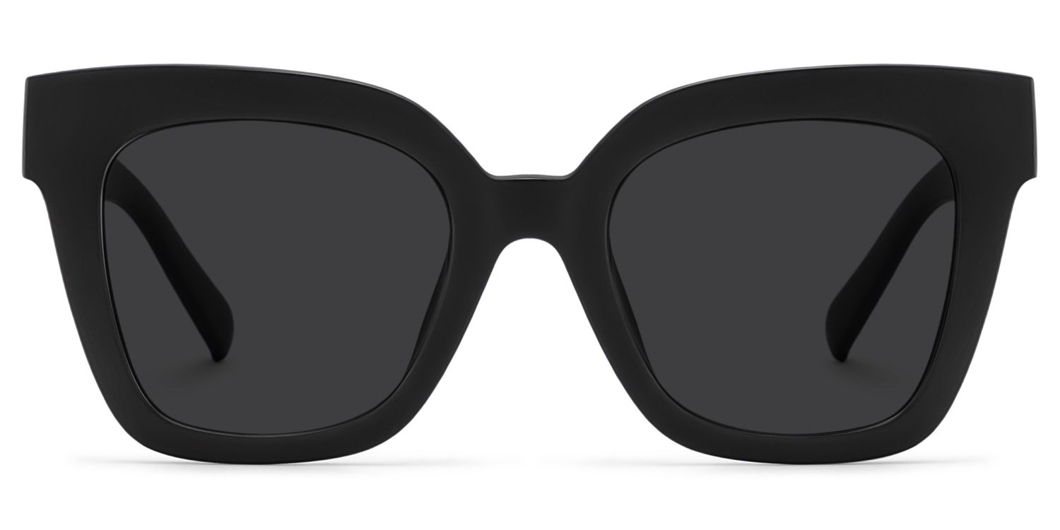 The Eye ブラックメタル　BLACKL Malcolm Black Sunglasses with Square Frames | Zeelool