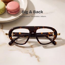 Aveline Tortoise Aviator Glasses0