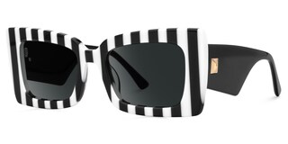 Mitia Rectangle  Zebra Print Black-White Glasses1