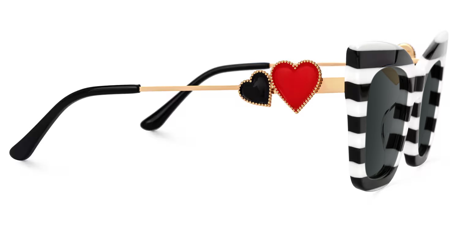 Cagle Cateye Black-White Glasses2