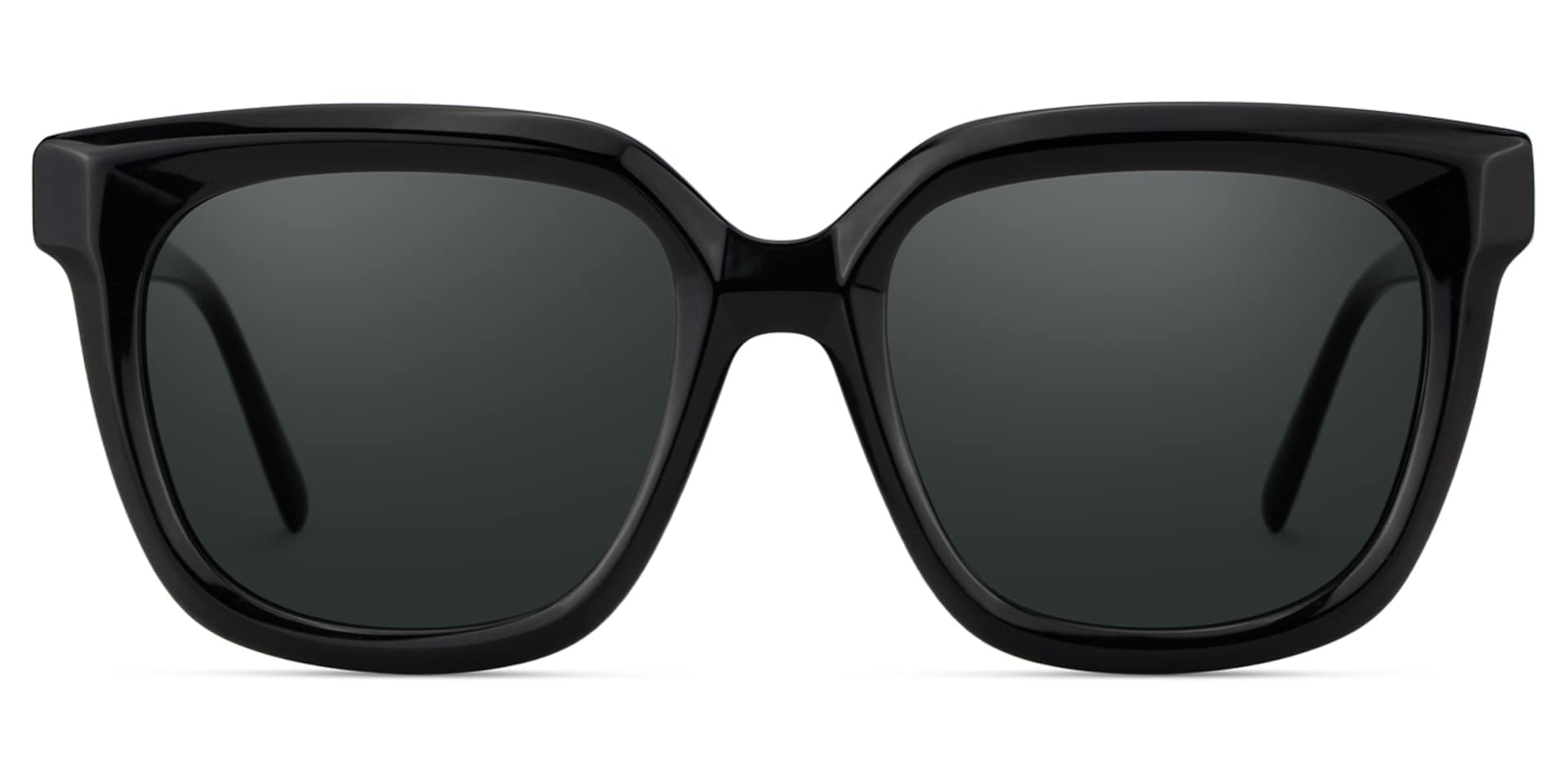 Lark Square Black Polarized Sunglasses0