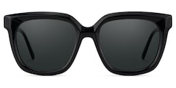 Lark Square Black Polarized Sunglasses0