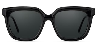 Lark Square Black Polarized Sunglasses0