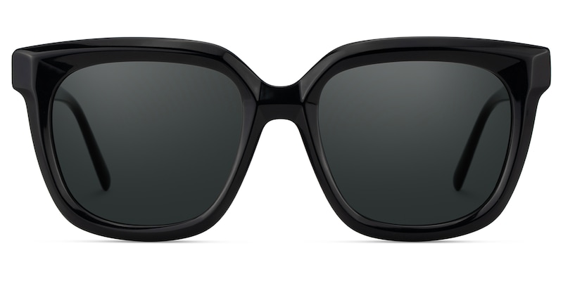 Lark Square Black Polarized Sunglasses