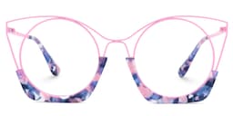Barbara Cateye Fondant-Pink Glasses0