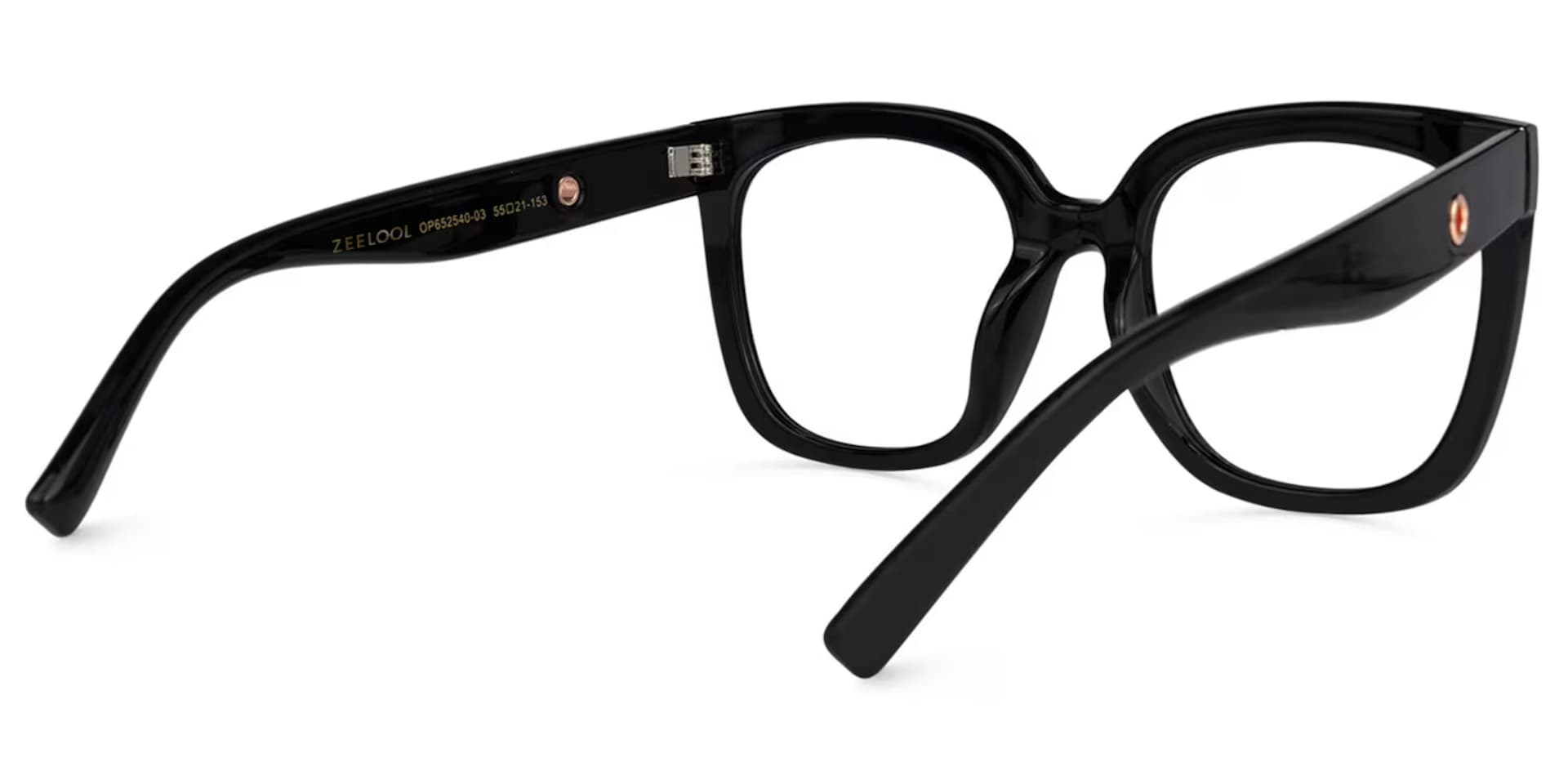 Ebony Square Black Glasses and Eyeglasses3