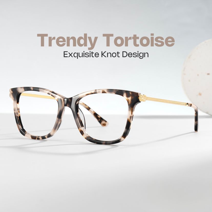 Vibert Rectangle Tortoise Glasses