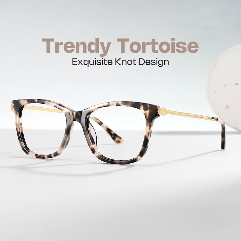 Vibert Rectangle Tortoise Glasses