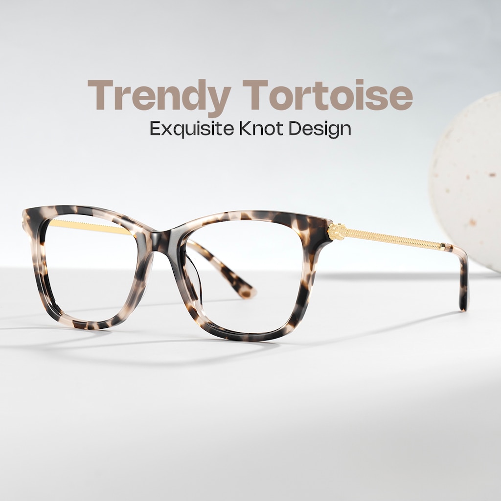 Vibert Rectangle Tortoise Glasses