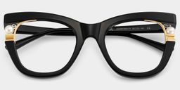 Pearl Cateye Black Glasses3
