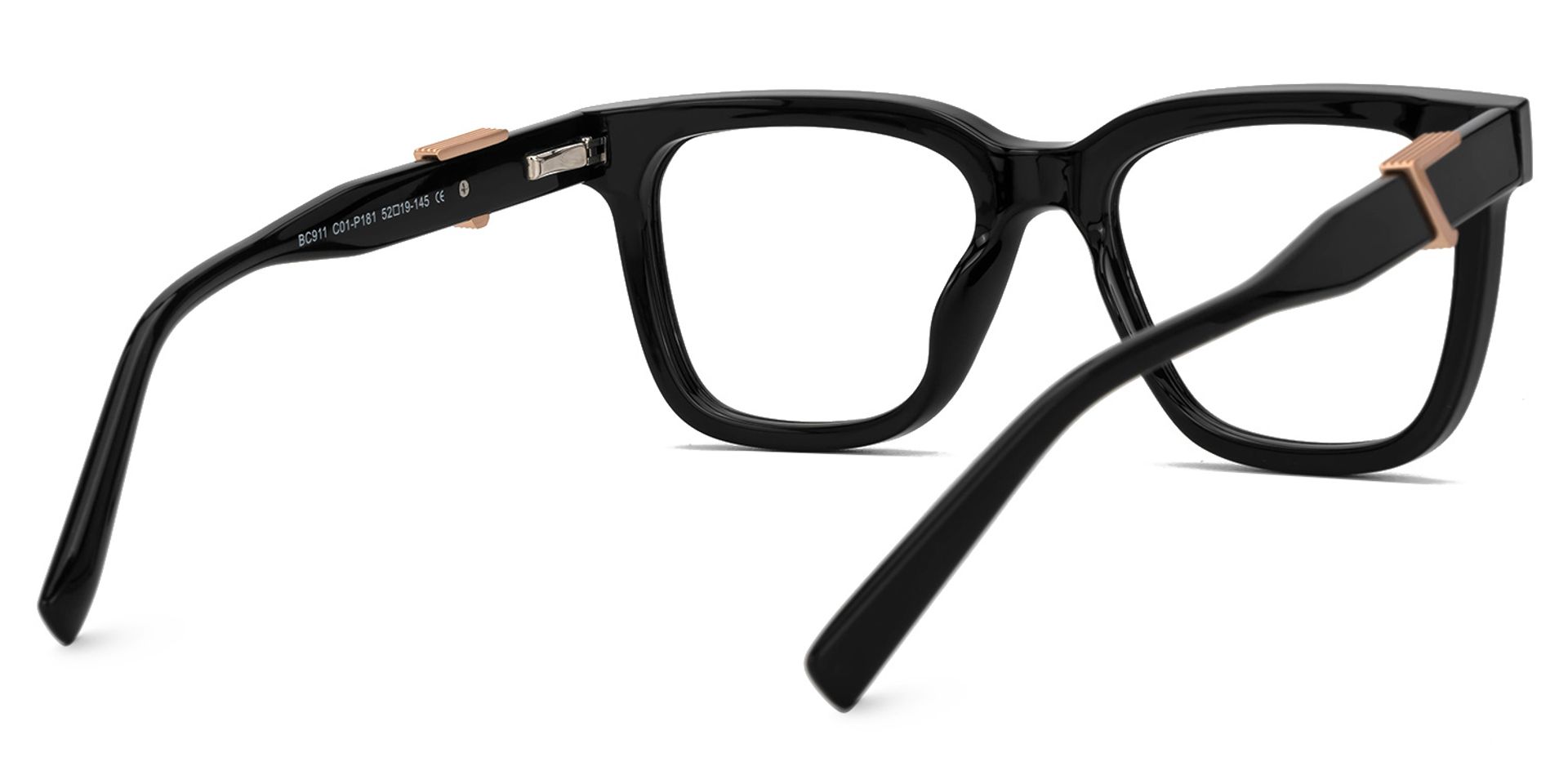 Black TR90 Square Eyeglasses- Molleda3
