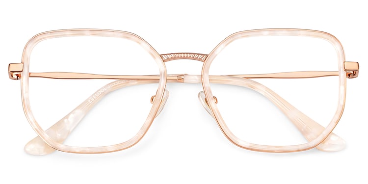 Levi Geometric Pearl White Glasses