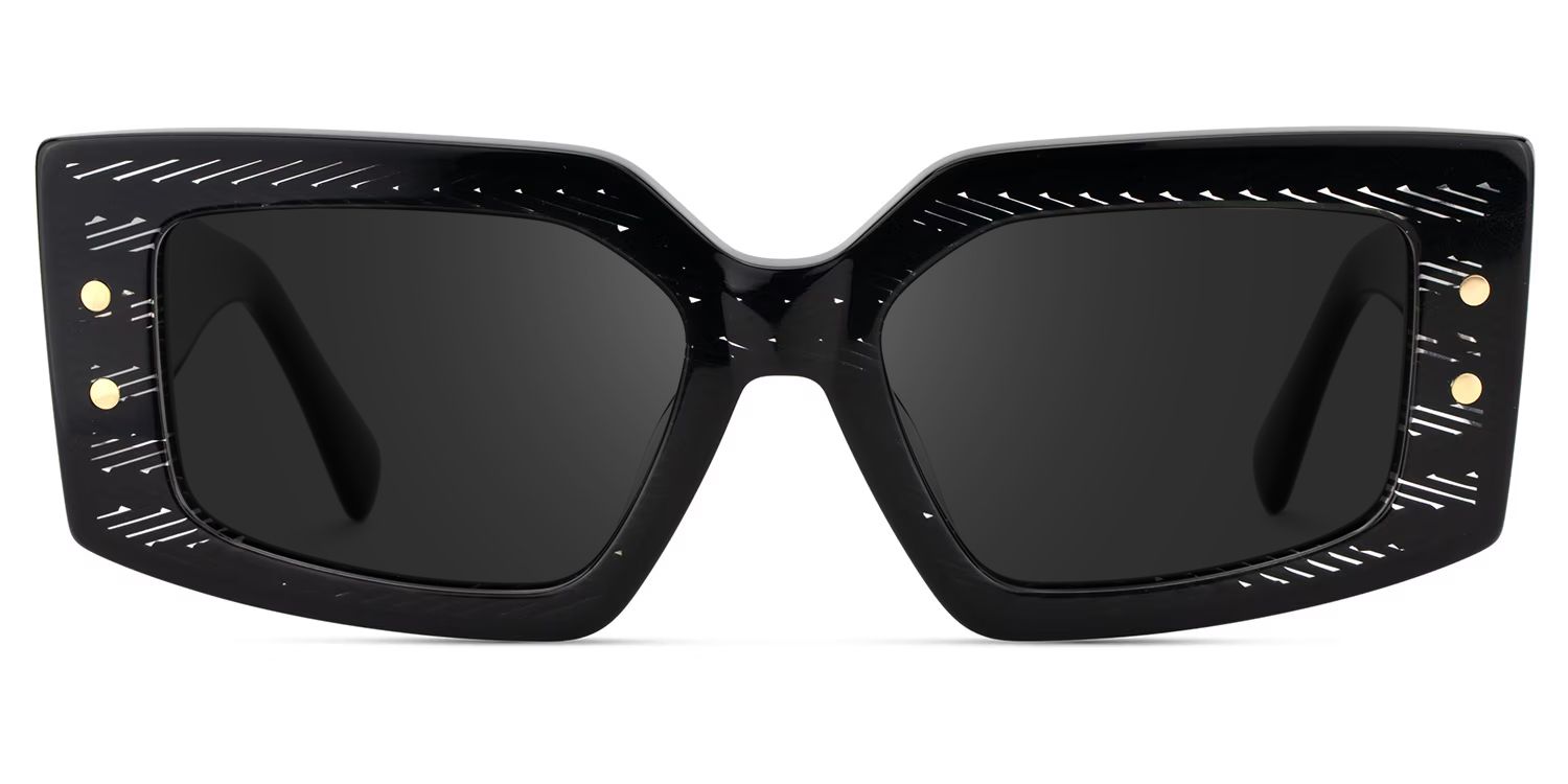 Full Rim Rectangle Eyeglasses In Black Color0