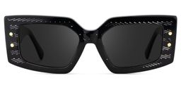Jonas Rectangle Black Sunglasses0