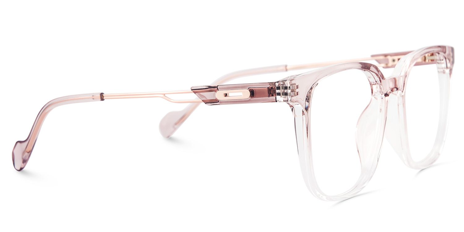 Chloe Pink Square Prescription Glasses for Women | ZEELOOL