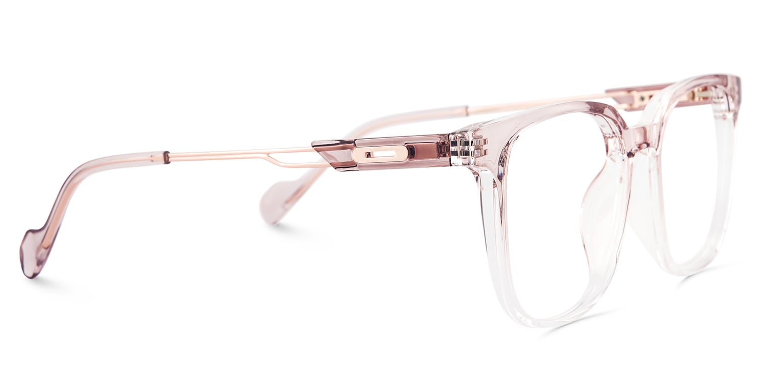 Chloe Pink Square Prescription Glasses | Zeelool4
