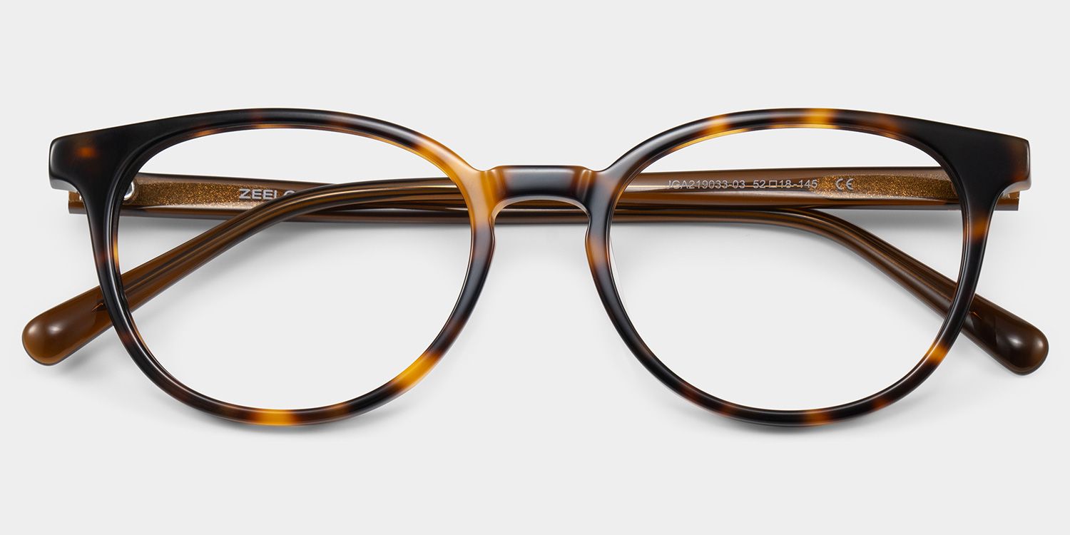 Allison Auburn Eyeglasses -Tortoise Round Frames | ZEELOOL