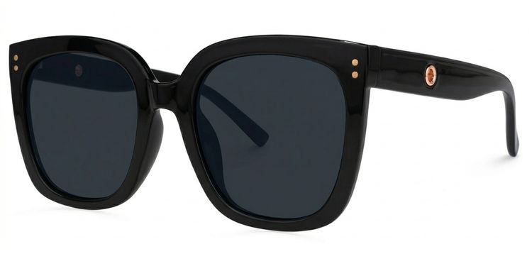 Ebony Square Black Glasses