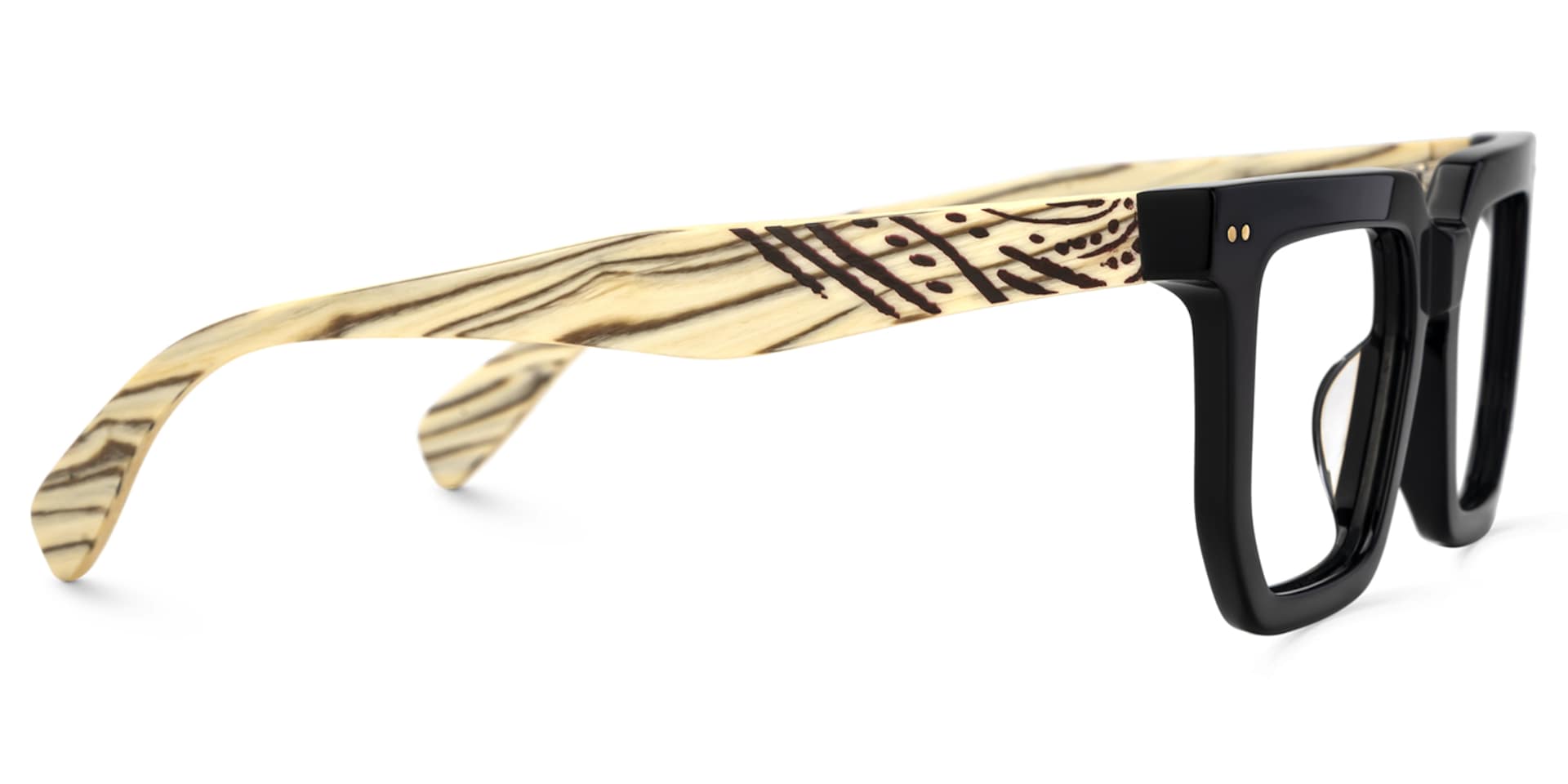 Square Black Frame Glasses - Full Frame Men's Glasses4