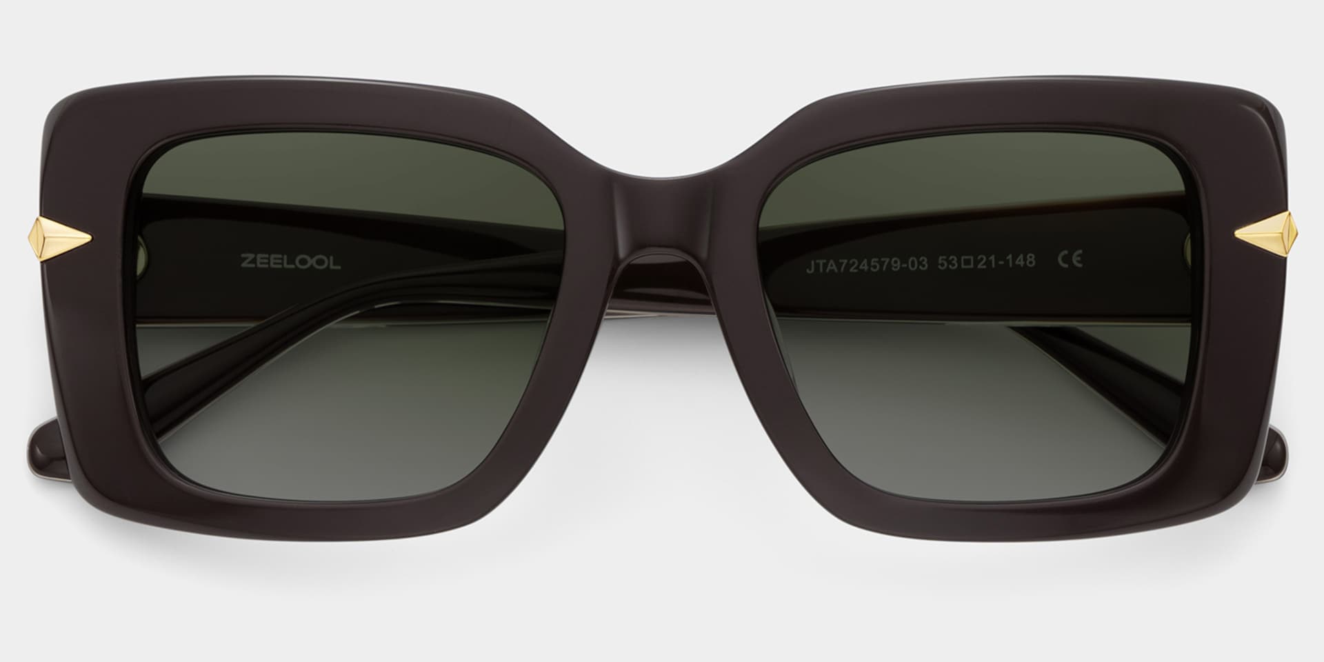 Neon Square Brown Polarized Sunglasses3