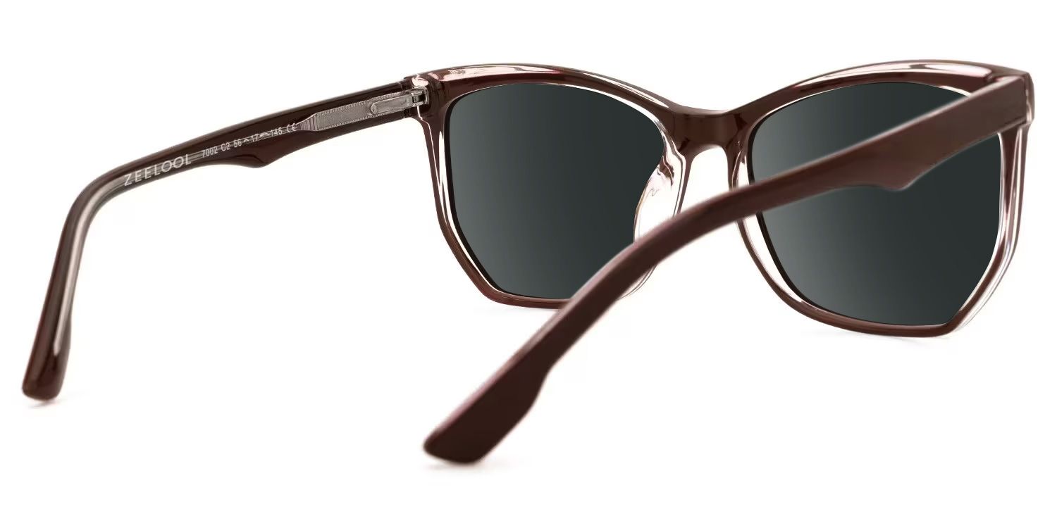 Geometric Libby Coffee Sunglasses deals -Zeelool Glasses3